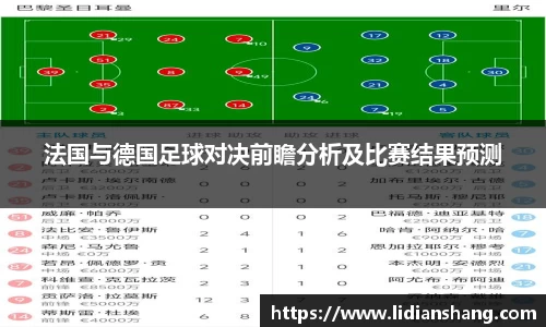 法国与德国足球对决前瞻分析及比赛结果预测